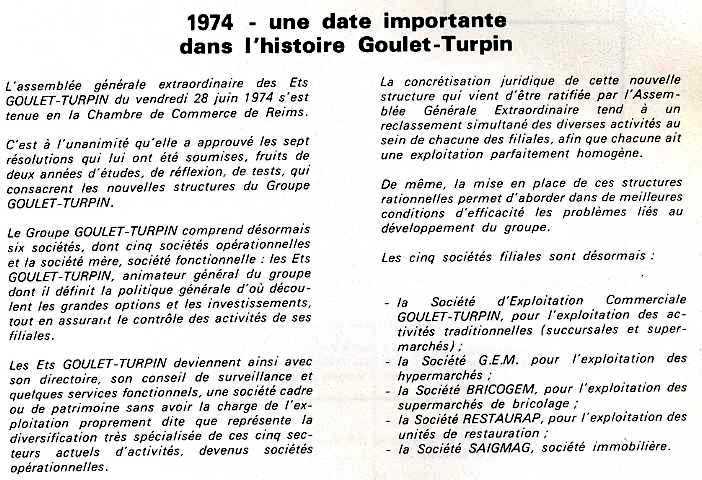1974 UNE DATE IMPORTANTE